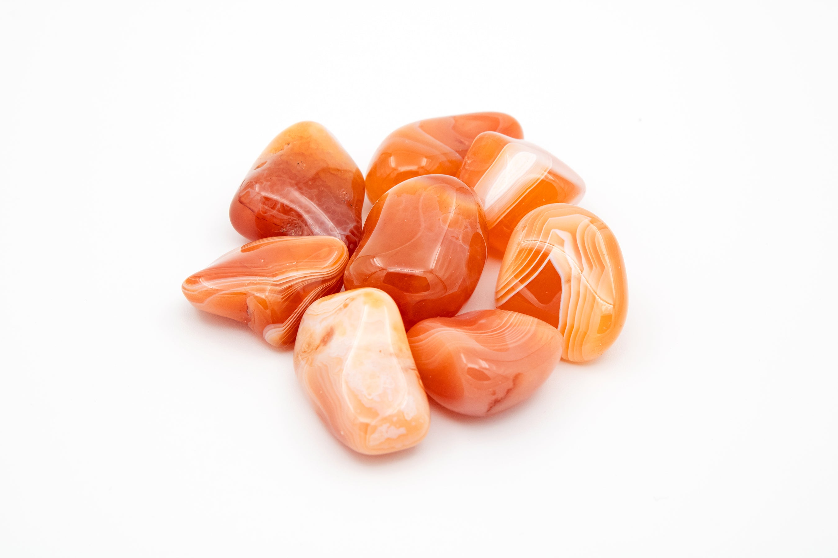 Banded Carnelian Tumbled Stones