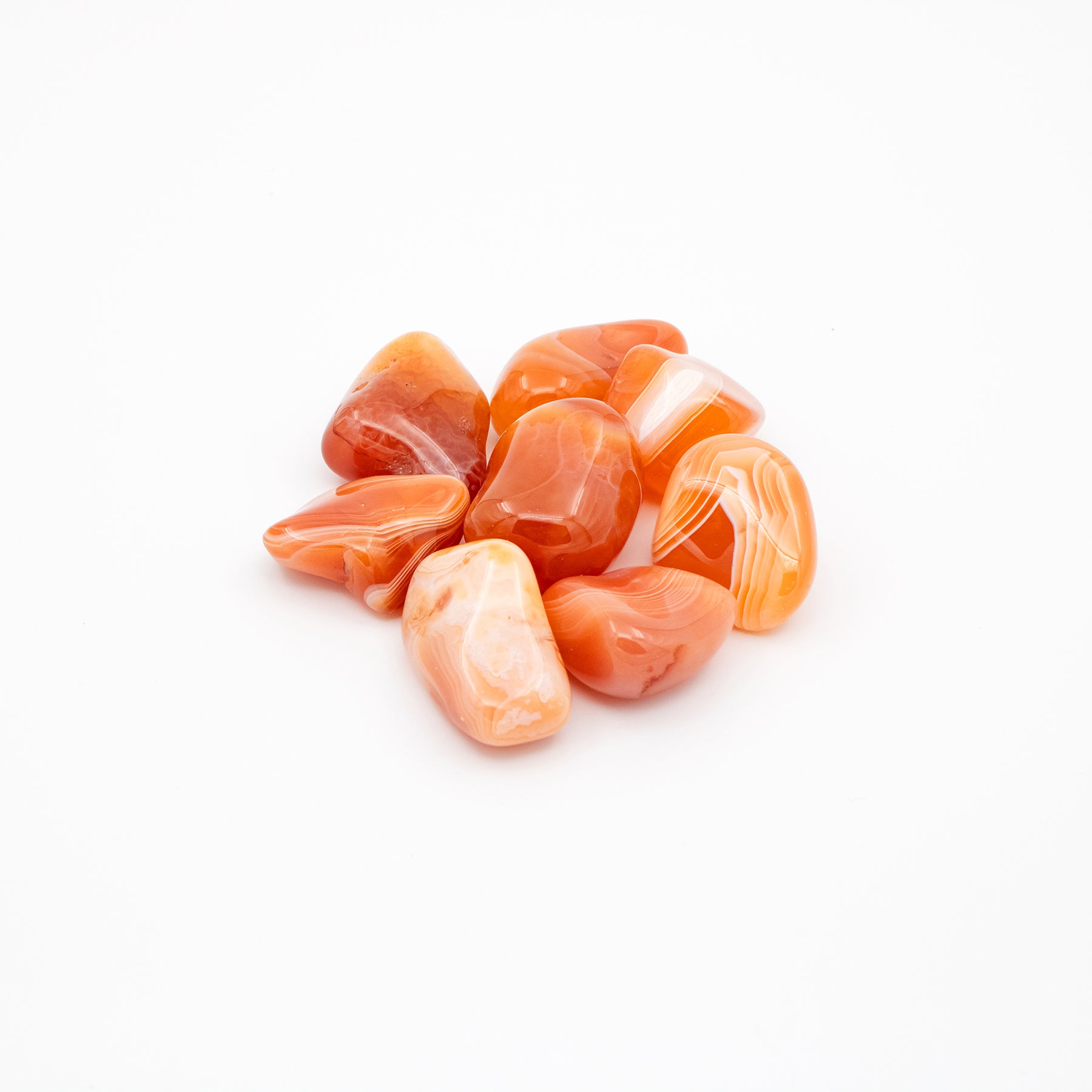 Banded Carnelian Tumbled Stones
