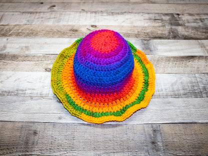 Vivid Rainbow Bucket Hat