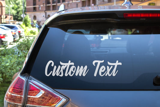 Custom Text Vinyl Decal