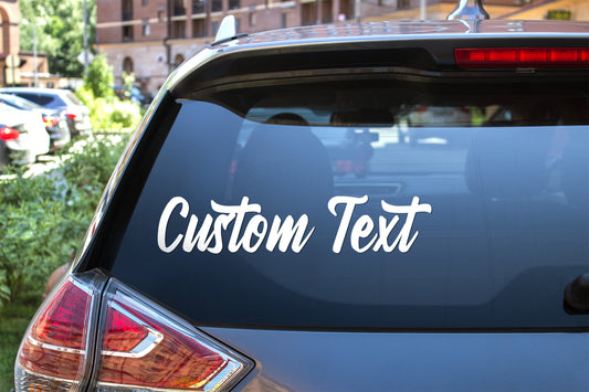 Custom Text Vinyl Decal