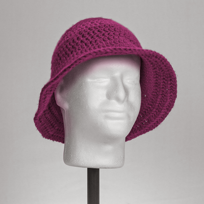 Solid Color Crochet Bucket Hat