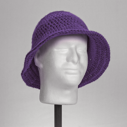 Solid Color Crochet Bucket Hat