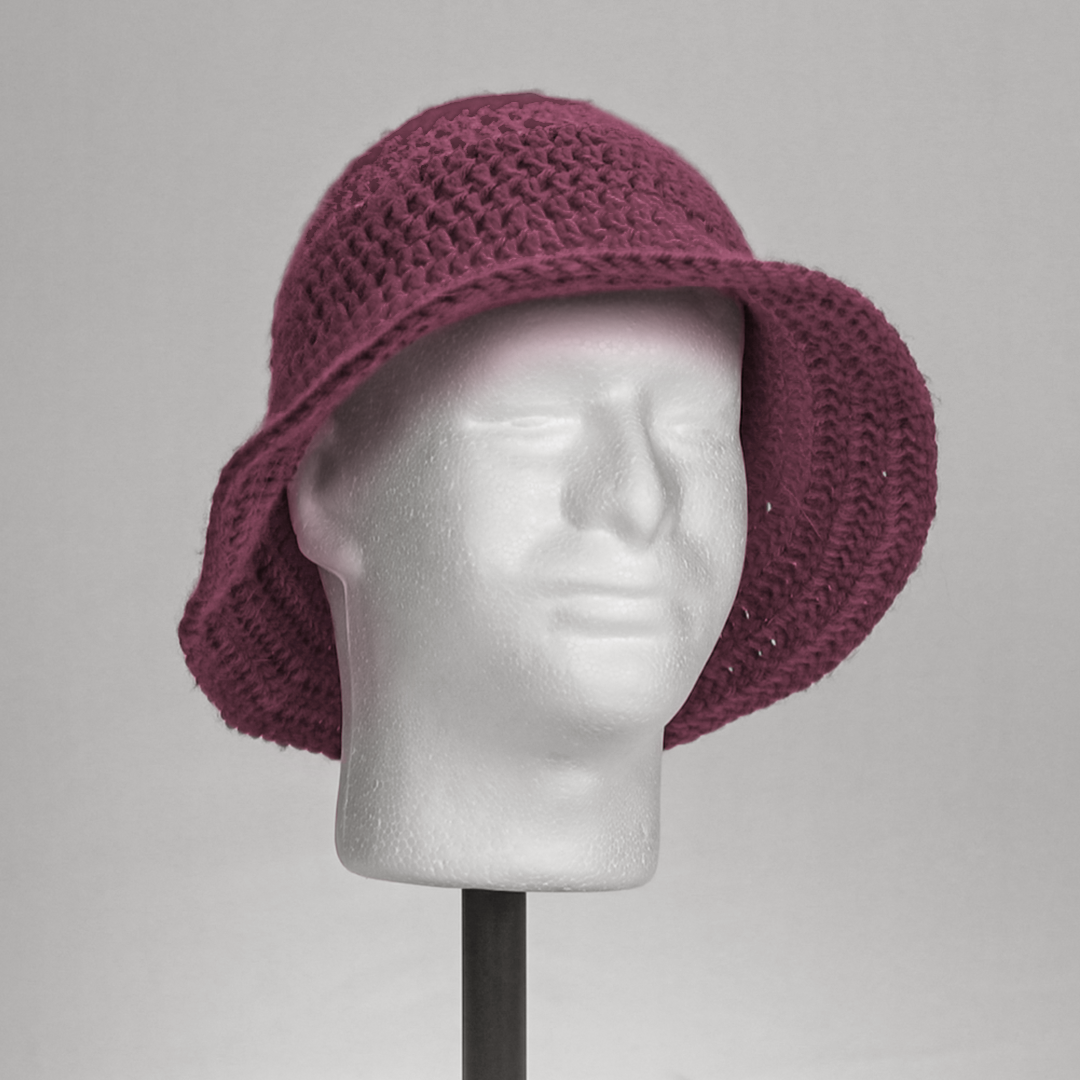 Solid Color Crochet Bucket Hat