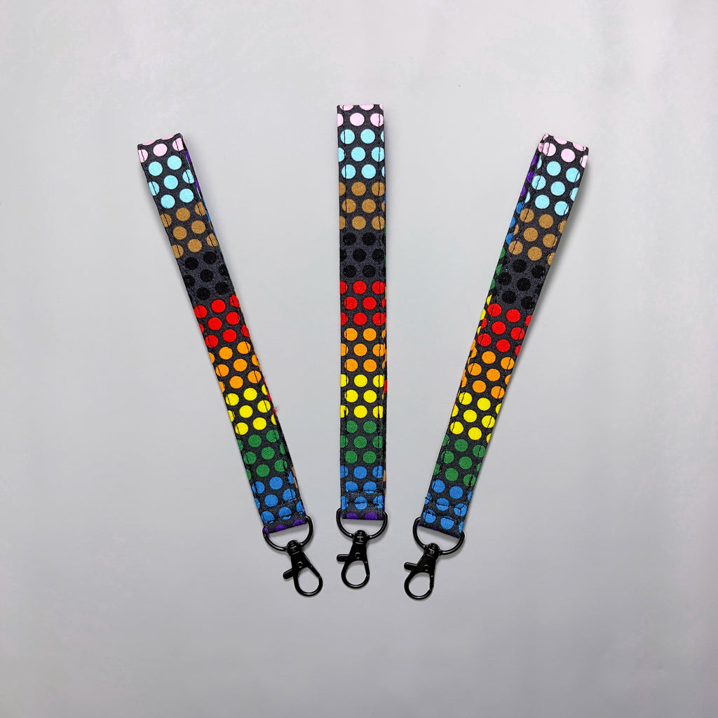 Keychain Wristlet - Rainbow Stripe