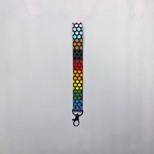 Rainbow Dot Wristlet