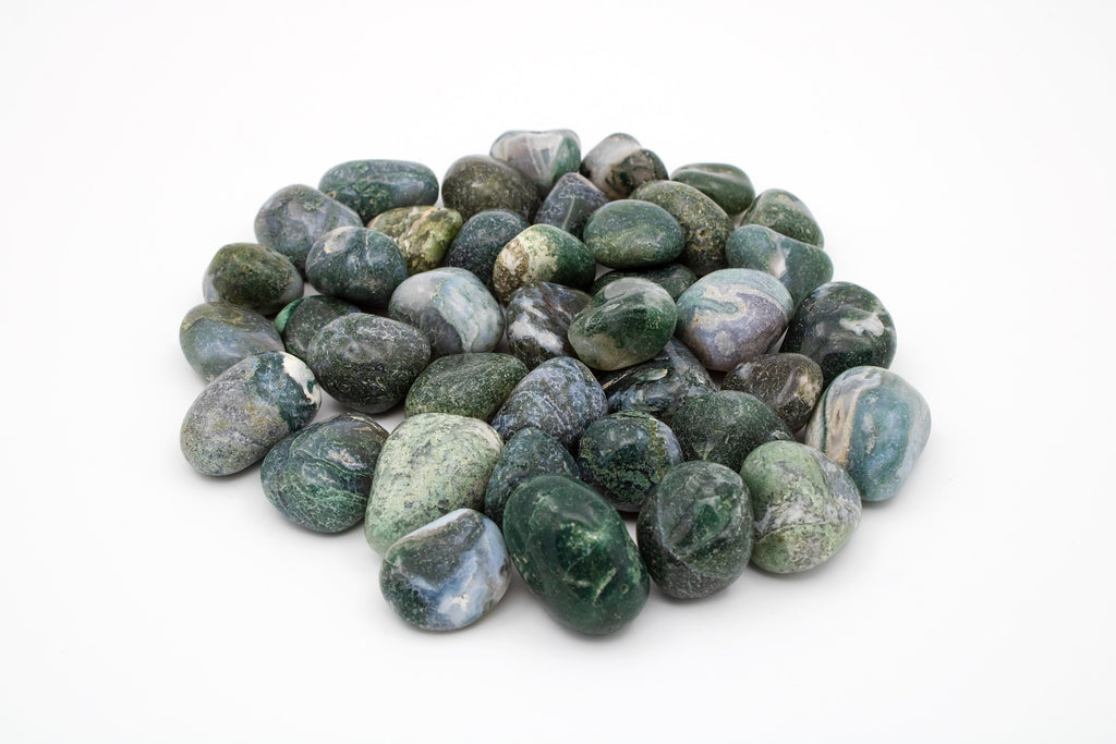 Moss Agate Tumbled Stones