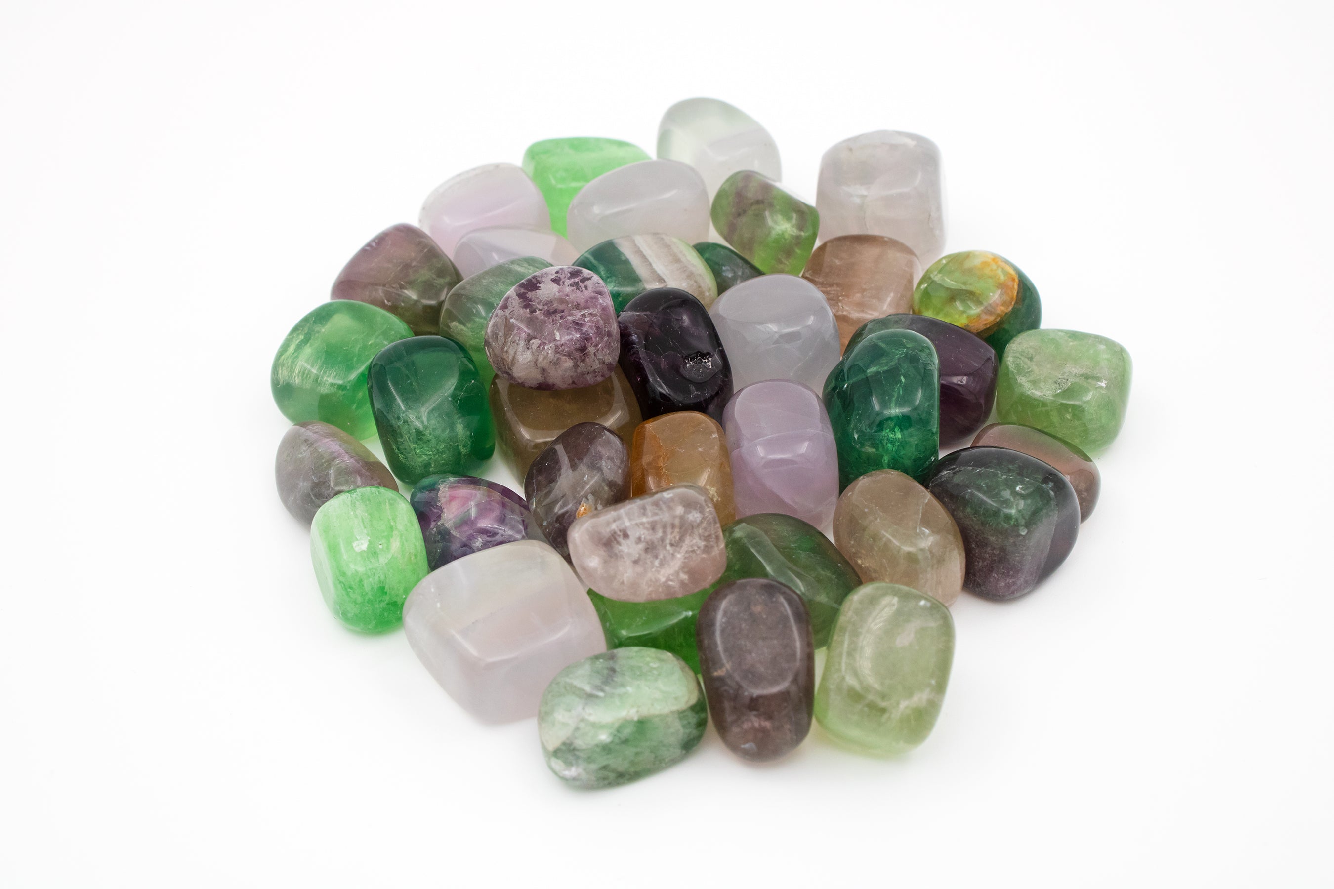 Rainbow Fluorite Tumbled Stones